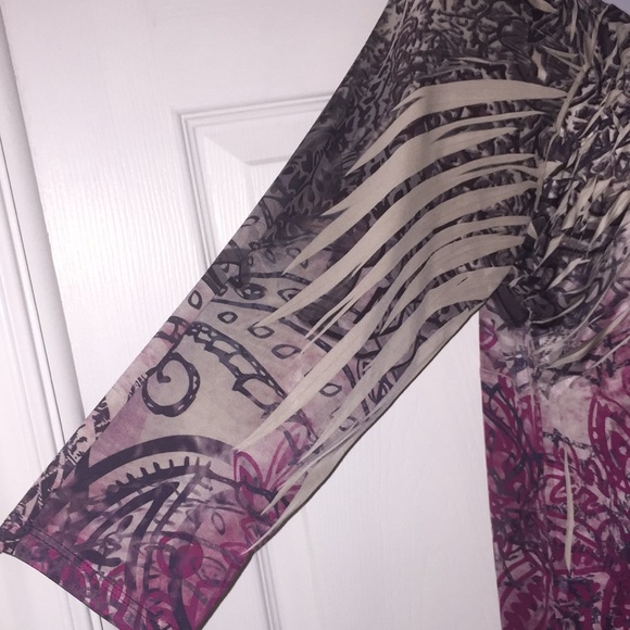 Unity World Wear Ladies Boho Tribal Tunic Top Blouse Size Petite Large LP - Picture 4 of 12